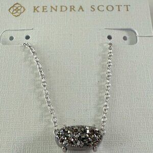 Kendra Scott NWT Silver Drusy Necklace